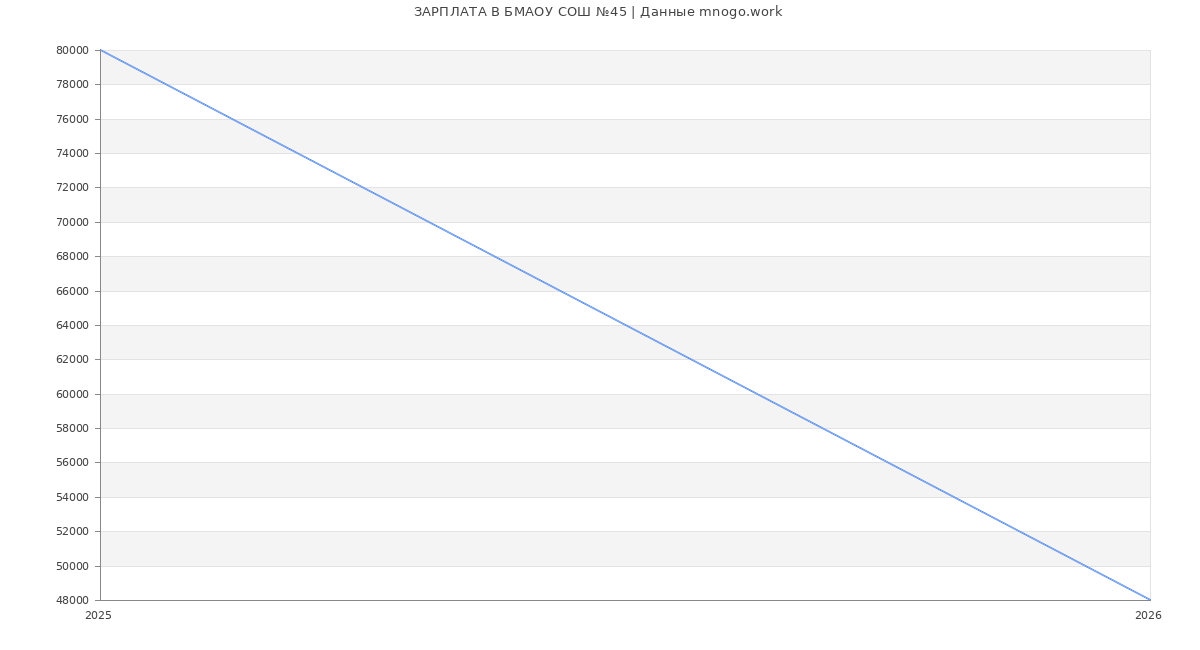 Статистика зарплат БМАОУ СОШ №45