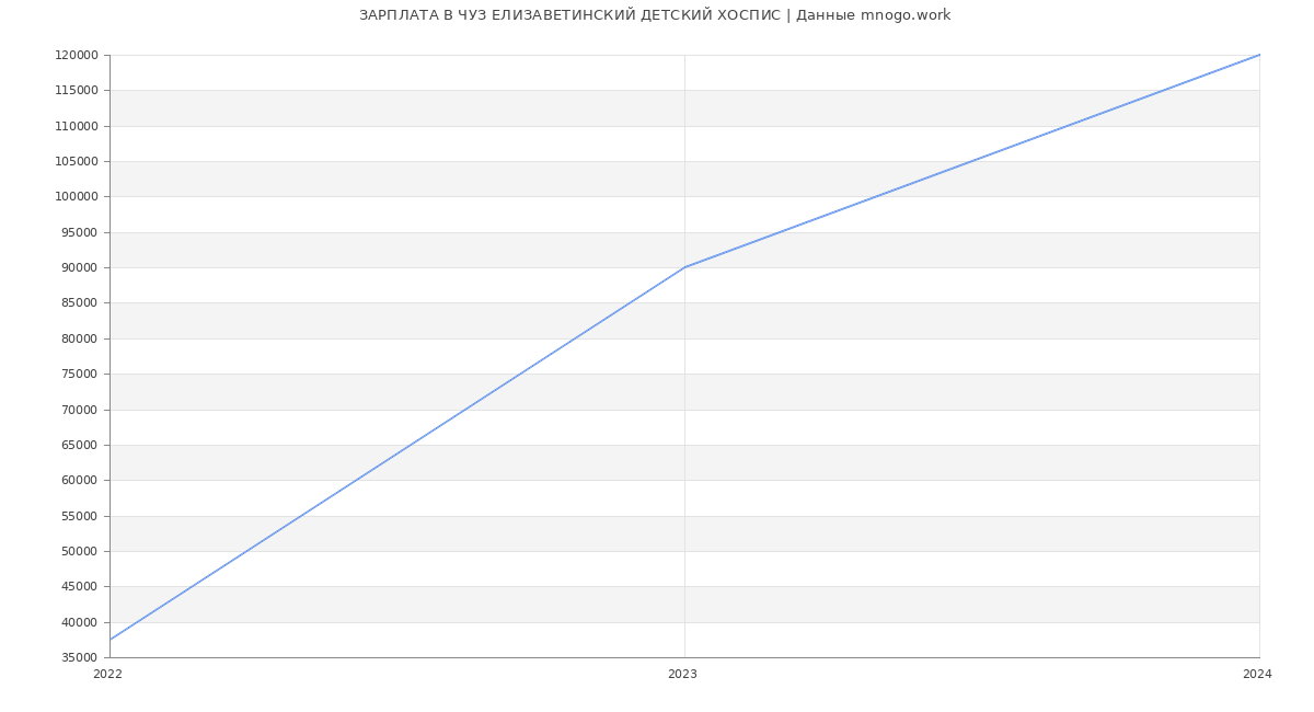 Статистика зарплат ЧУЗ ЕЛИЗАВЕТИНСКИЙ ДЕТСКИЙ ХОСПИС