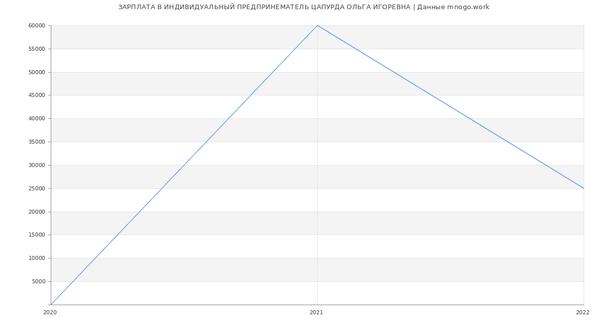 Статистика зарплат ИНДИВИДУАЛЬНЫЙ ПРЕДПРИНЕМАТЕЛЬ ЦАПУРДА ОЛЬГА ИГОРЕВНА