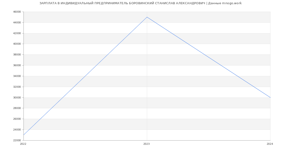 Статистика зарплат ИНДИВИДУАЛЬНЫЙ ПРЕДПРИНИМАТЕЛЬ БОРОВИНСКИЙ СТАНИСЛАВ АЛЕКСАНДРОВИЧ