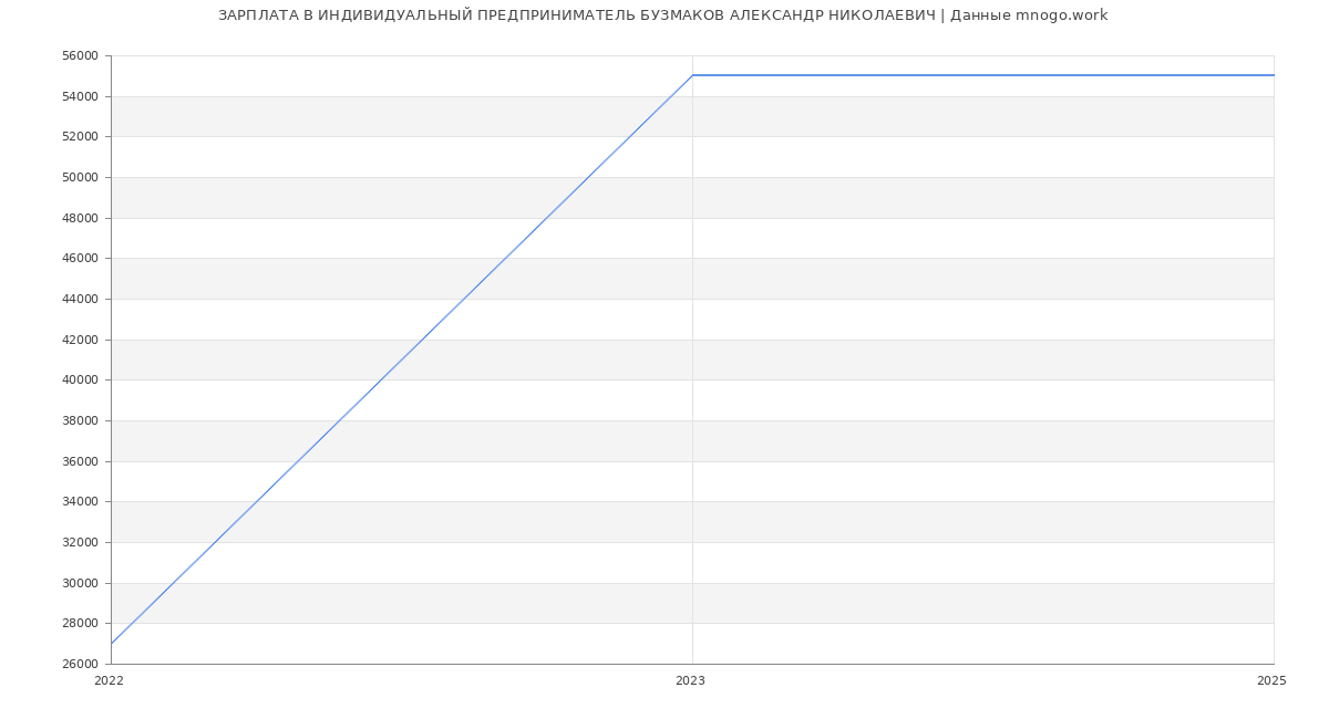 Статистика зарплат ИНДИВИДУАЛЬНЫЙ ПРЕДПРИНИМАТЕЛЬ БУЗМАКОВ АЛЕКСАНДР НИКОЛАЕВИЧ