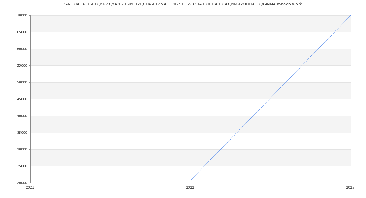 Статистика зарплат ИНДИВИДУАЛЬНЫЙ ПРЕДПРИНИМАТЕЛЬ ЧЕПУСОВА ЕЛЕНА ВЛАДИМИРОВНА