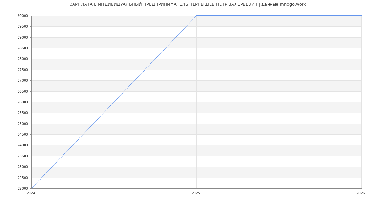 Статистика зарплат ИНДИВИДУАЛЬНЫЙ ПРЕДПРИНИМАТЕЛЬ ЧЕРНЫШЕВ ПЕТР ВАЛЕРЬЕВИЧ