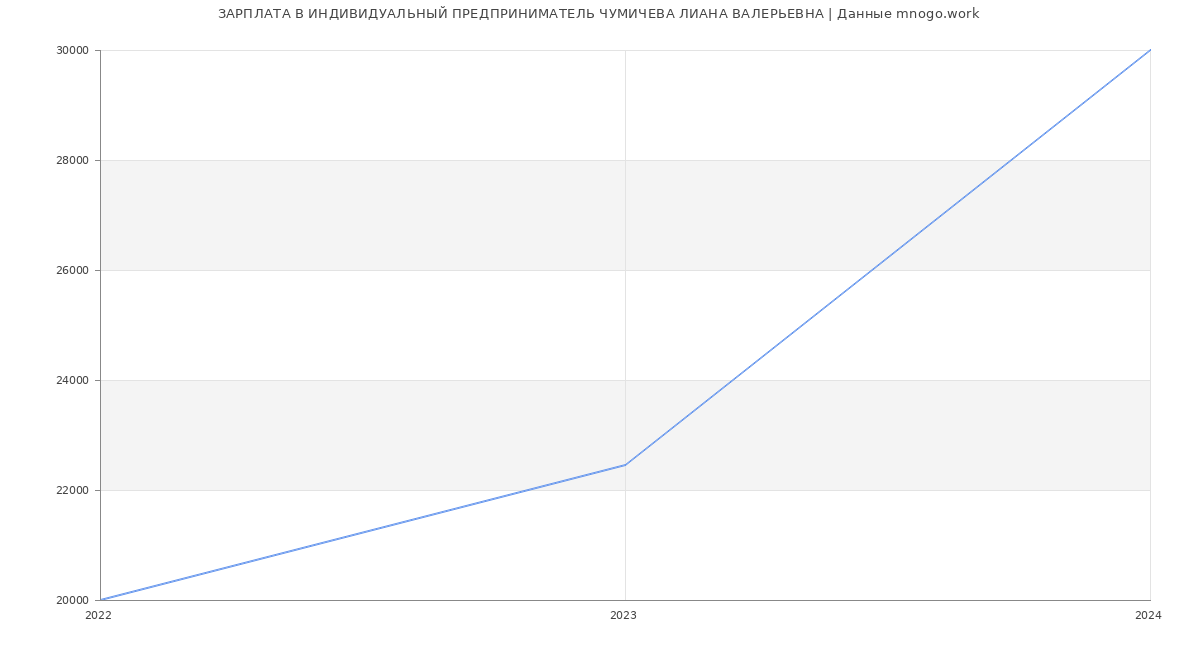 Статистика зарплат ИНДИВИДУАЛЬНЫЙ ПРЕДПРИНИМАТЕЛЬ ЧУМИЧЕВА ЛИАНА ВАЛЕРЬЕВНА