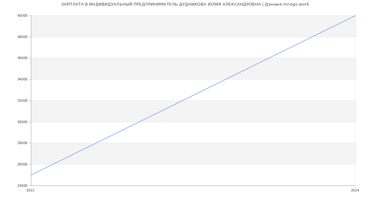 Статистика зарплат ИНДИВИДУАЛЬНЫЙ ПРЕДПРИНИМАТЕЛЬ ДУДНИКОВА ЮЛИЯ АЛЕКСАНДРОВНА