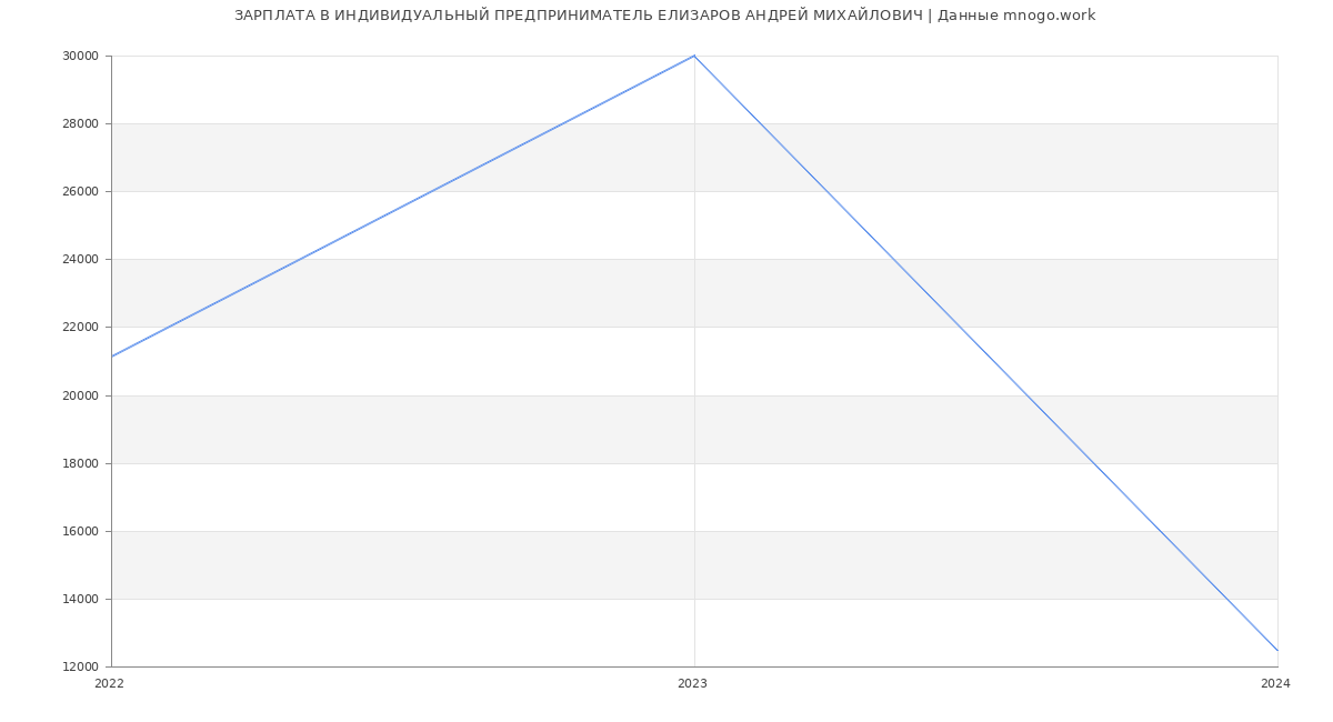 Статистика зарплат ИНДИВИДУАЛЬНЫЙ ПРЕДПРИНИМАТЕЛЬ ЕЛИЗАРОВ АНДРЕЙ МИХАЙЛОВИЧ