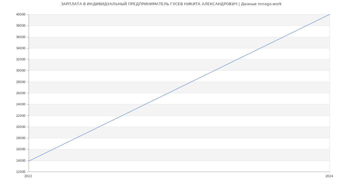 Статистика зарплат ИНДИВИДУАЛЬНЫЙ ПРЕДПРИНИМАТЕЛЬ ГУСЕВ НИКИТА АЛЕКСАНДРОВИЧ