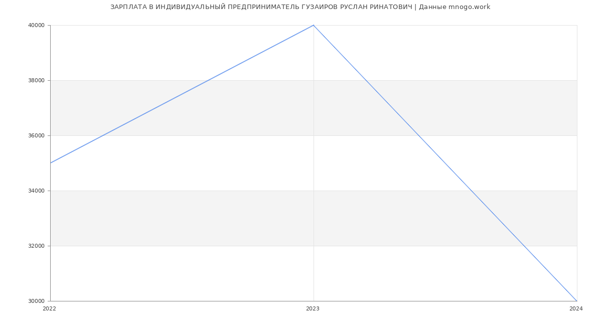 Статистика зарплат ИНДИВИДУАЛЬНЫЙ ПРЕДПРИНИМАТЕЛЬ ГУЗАИРОВ РУСЛАН РИНАТОВИЧ