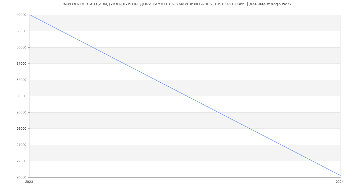 Статистика зарплат ИНДИВИДУАЛЬНЫЙ ПРЕДПРИНИМАТЕЛЬ КАМУШКИН АЛЕКСЕЙ СЕРГЕЕВИЧ