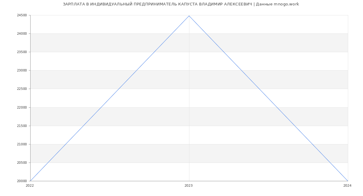 Статистика зарплат ИНДИВИДУАЛЬНЫЙ ПРЕДПРИНИМАТЕЛЬ КАПУСТА ВЛАДИМИР АЛЕКСЕЕВИЧ