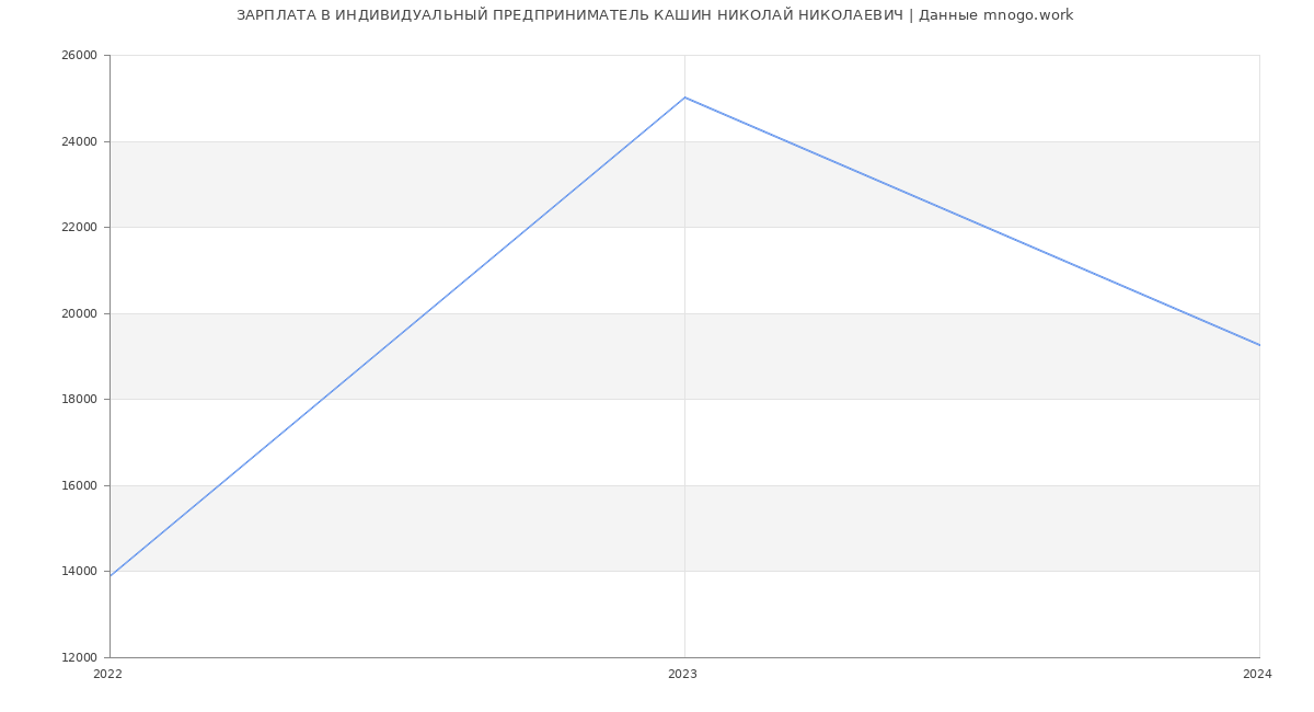 Статистика зарплат ИНДИВИДУАЛЬНЫЙ ПРЕДПРИНИМАТЕЛЬ КАШИН НИКОЛАЙ НИКОЛАЕВИЧ