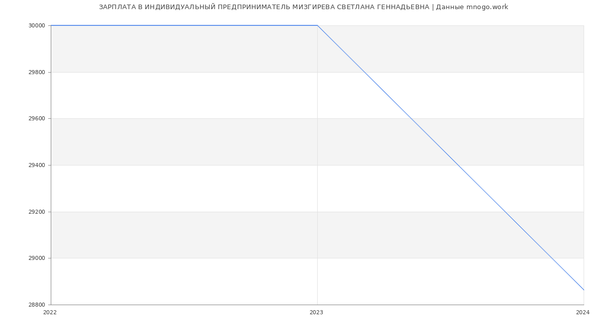 Статистика зарплат ИНДИВИДУАЛЬНЫЙ ПРЕДПРИНИМАТЕЛЬ МИЗГИРЕВА СВЕТЛАНА ГЕННАДЬЕВНА