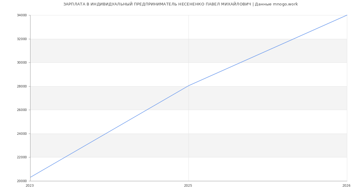 Статистика зарплат ИНДИВИДУАЛЬНЫЙ ПРЕДПРИНИМАТЕЛЬ НЕСЕНЕНКО ПАВЕЛ МИХАЙЛОВИЧ