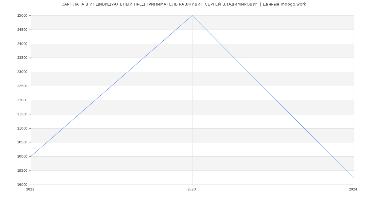 Статистика зарплат ИНДИВИДУАЛЬНЫЙ ПРЕДПРИНИМАТЕЛЬ РАЗЖИВИН СЕРГЕЙ ВЛАДИМИРОВИЧ
