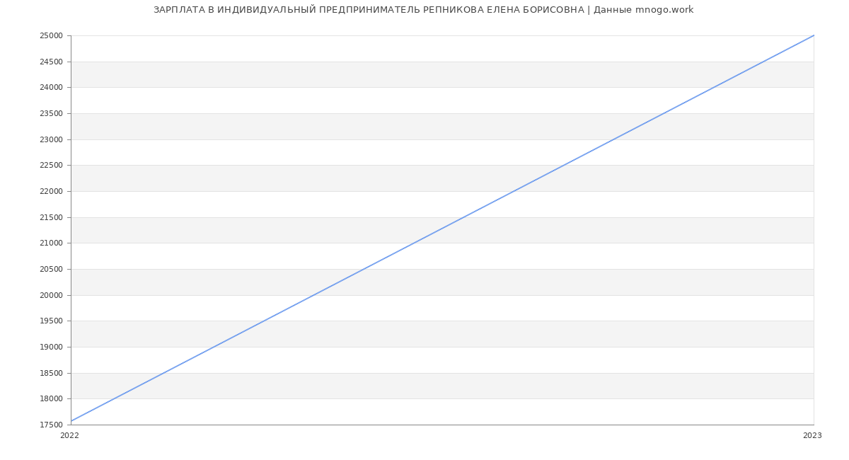 Статистика зарплат ИНДИВИДУАЛЬНЫЙ ПРЕДПРИНИМАТЕЛЬ РЕПНИКОВА ЕЛЕНА БОРИСОВНА