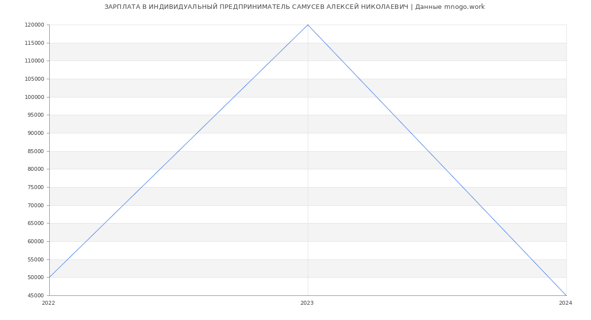 Статистика зарплат ИНДИВИДУАЛЬНЫЙ ПРЕДПРИНИМАТЕЛЬ САМУСЕВ АЛЕКСЕЙ НИКОЛАЕВИЧ