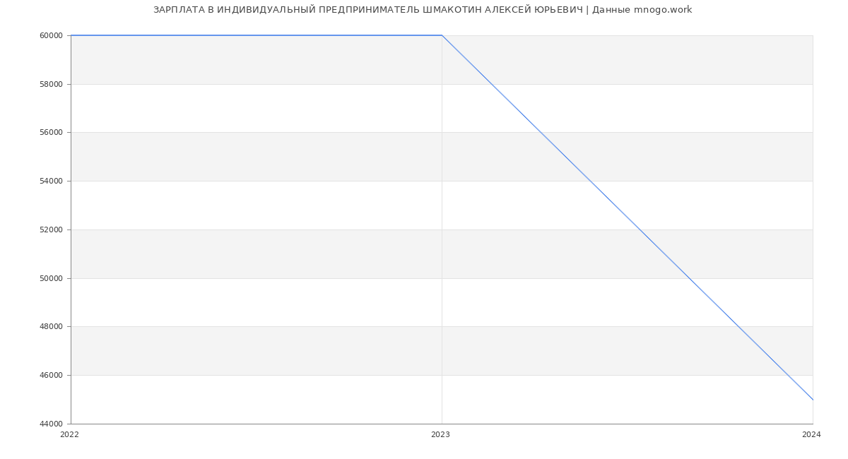 Статистика зарплат ИНДИВИДУАЛЬНЫЙ ПРЕДПРИНИМАТЕЛЬ ШМАКОТИН АЛЕКСЕЙ ЮРЬЕВИЧ