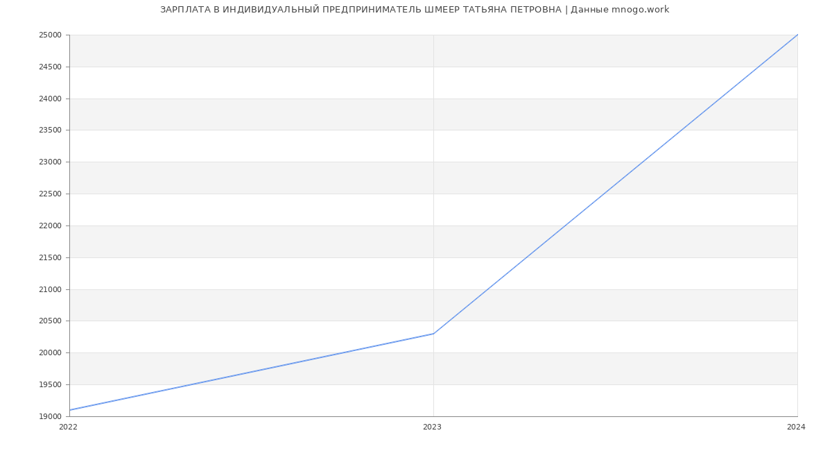 Статистика зарплат ИНДИВИДУАЛЬНЫЙ ПРЕДПРИНИМАТЕЛЬ ШМЕЕР ТАТЬЯНА ПЕТРОВНА