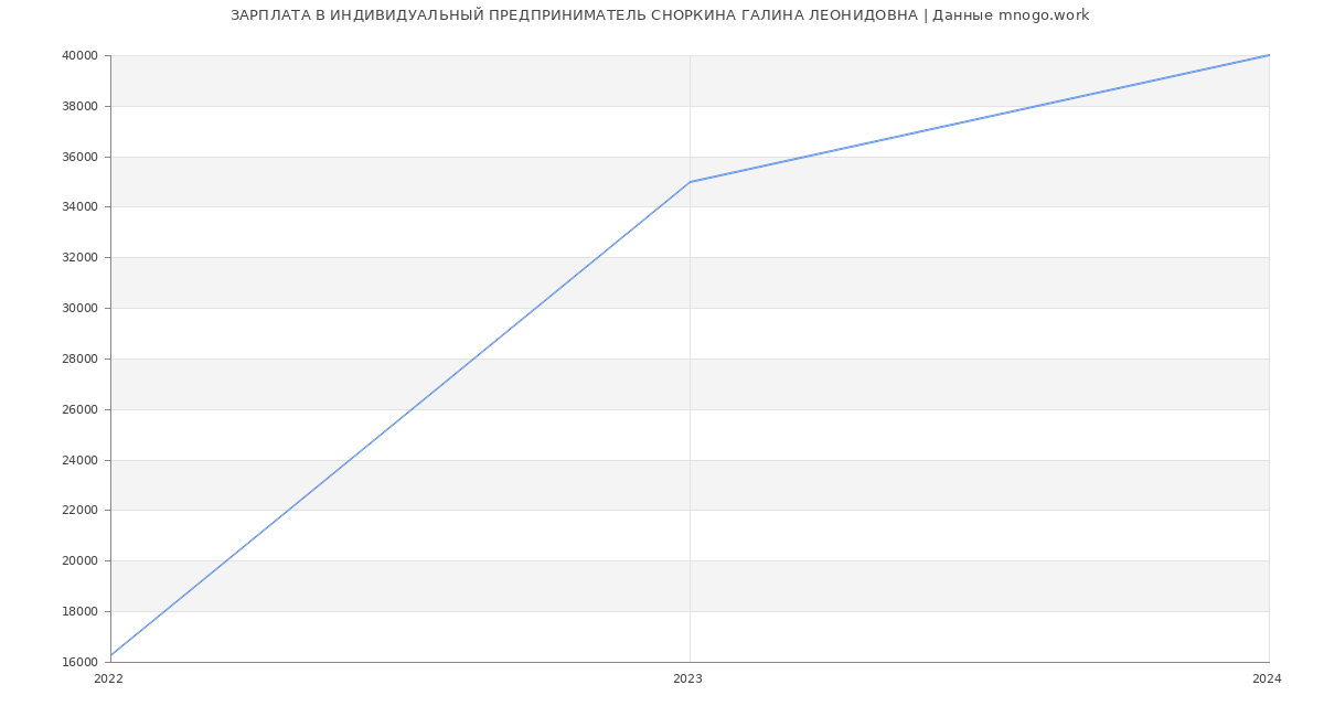 Статистика зарплат ИНДИВИДУАЛЬНЫЙ ПРЕДПРИНИМАТЕЛЬ СНОРКИНА ГАЛИНА ЛЕОНИДОВНА
