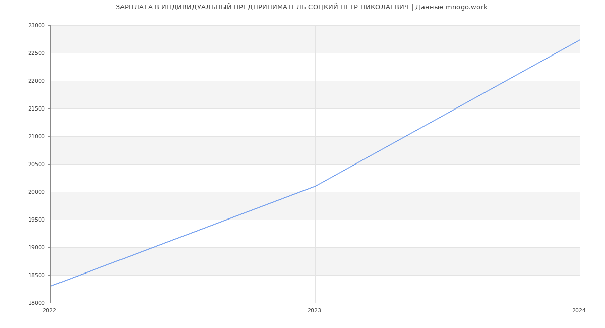 Статистика зарплат ИНДИВИДУАЛЬНЫЙ ПРЕДПРИНИМАТЕЛЬ СОЦКИЙ ПЕТР НИКОЛАЕВИЧ