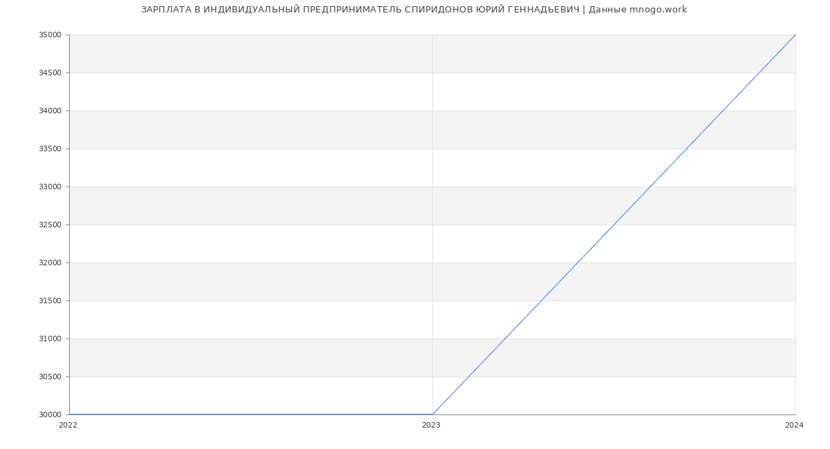 Статистика зарплат ИНДИВИДУАЛЬНЫЙ ПРЕДПРИНИМАТЕЛЬ СПИРИДОНОВ ЮРИЙ ГЕННАДЬЕВИЧ