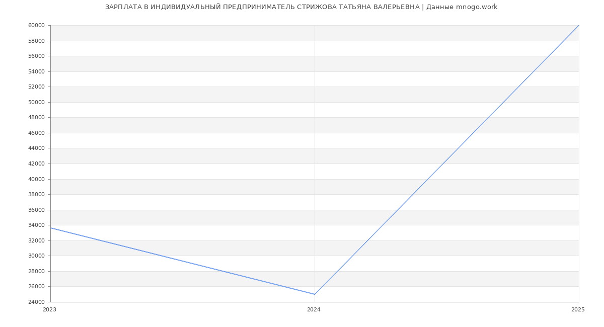 Статистика зарплат ИНДИВИДУАЛЬНЫЙ ПРЕДПРИНИМАТЕЛЬ СТРИЖОВА ТАТЬЯНА ВАЛЕРЬЕВНА