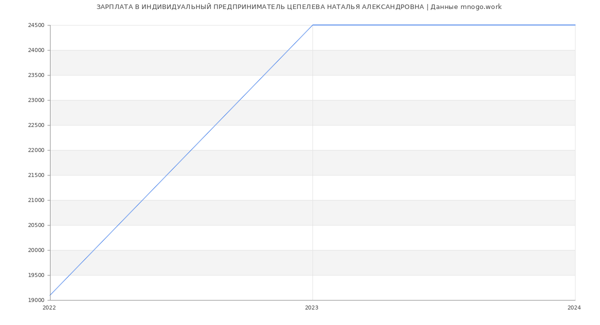 Статистика зарплат ИНДИВИДУАЛЬНЫЙ ПРЕДПРИНИМАТЕЛЬ ЦЕПЕЛЕВА НАТАЛЬЯ АЛЕКСАНДРОВНА