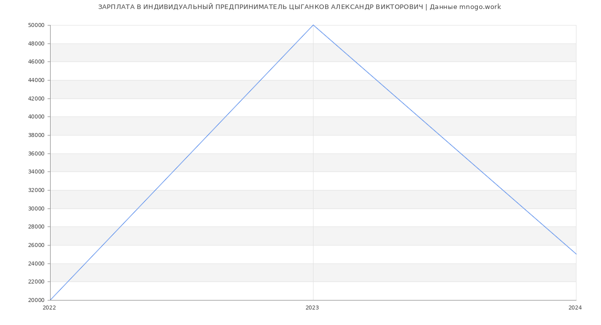 Статистика зарплат ИНДИВИДУАЛЬНЫЙ ПРЕДПРИНИМАТЕЛЬ ЦЫГАНКОВ АЛЕКСАНДР ВИКТОРОВИЧ
