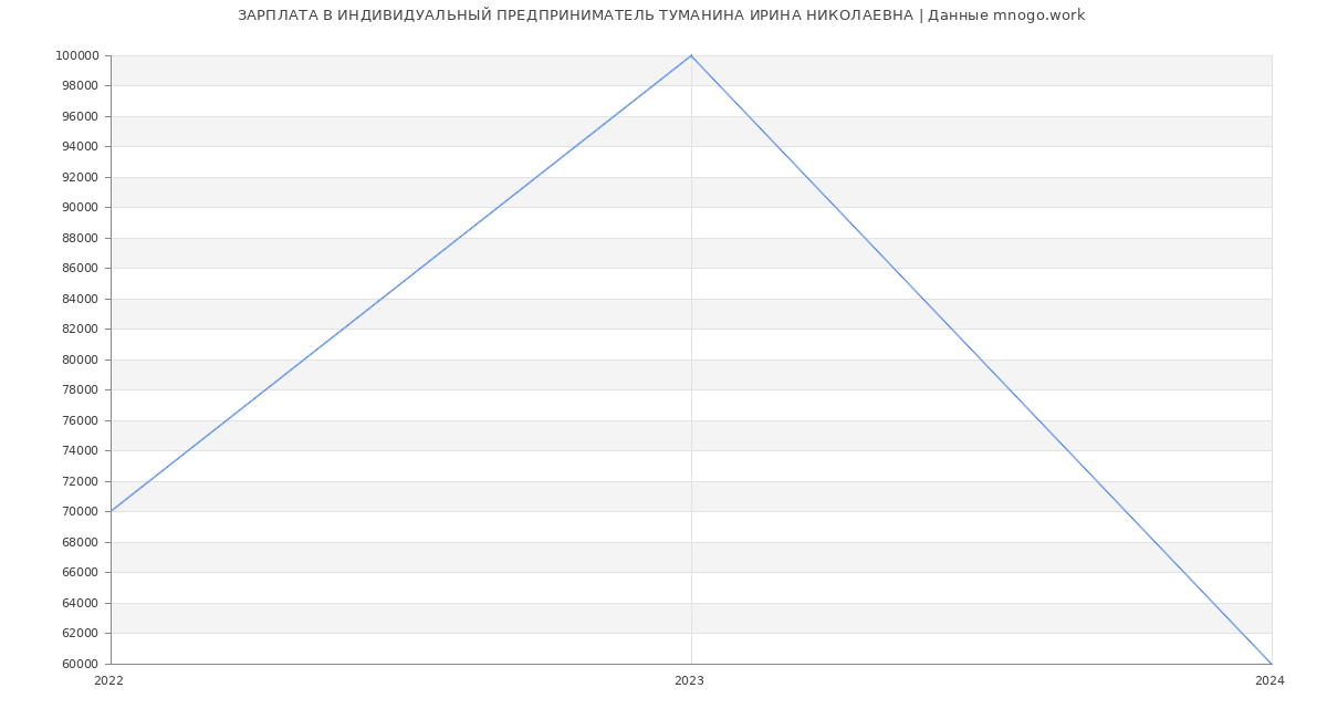 Статистика зарплат ИНДИВИДУАЛЬНЫЙ ПРЕДПРИНИМАТЕЛЬ ТУМАНИНА ИРИНА НИКОЛАЕВНА