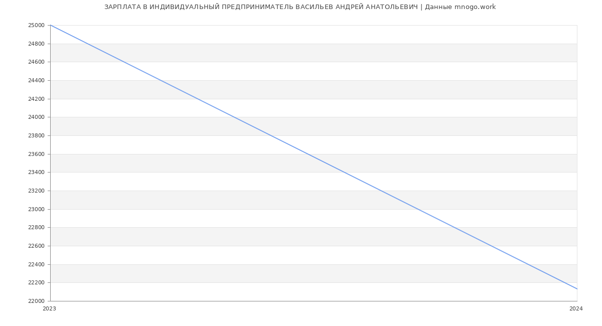 Статистика зарплат ИНДИВИДУАЛЬНЫЙ ПРЕДПРИНИМАТЕЛЬ ВАСИЛЬЕВ АНДРЕЙ АНАТОЛЬЕВИЧ