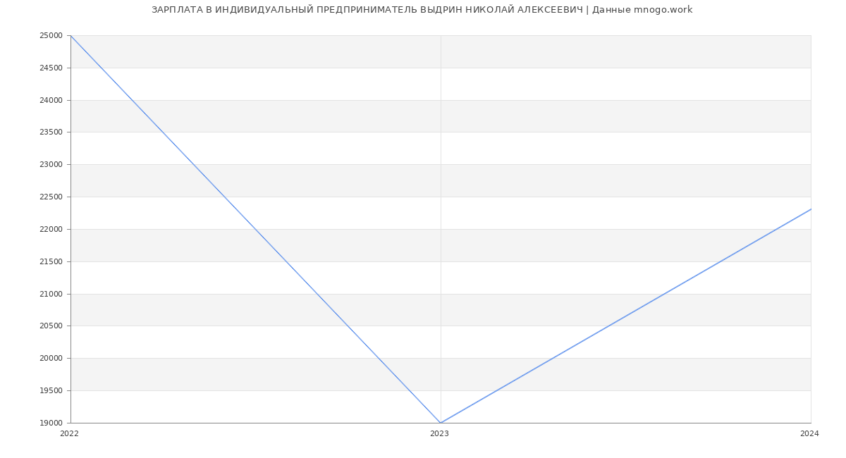 Статистика зарплат ИНДИВИДУАЛЬНЫЙ ПРЕДПРИНИМАТЕЛЬ ВЫДРИН НИКОЛАЙ АЛЕКСЕЕВИЧ