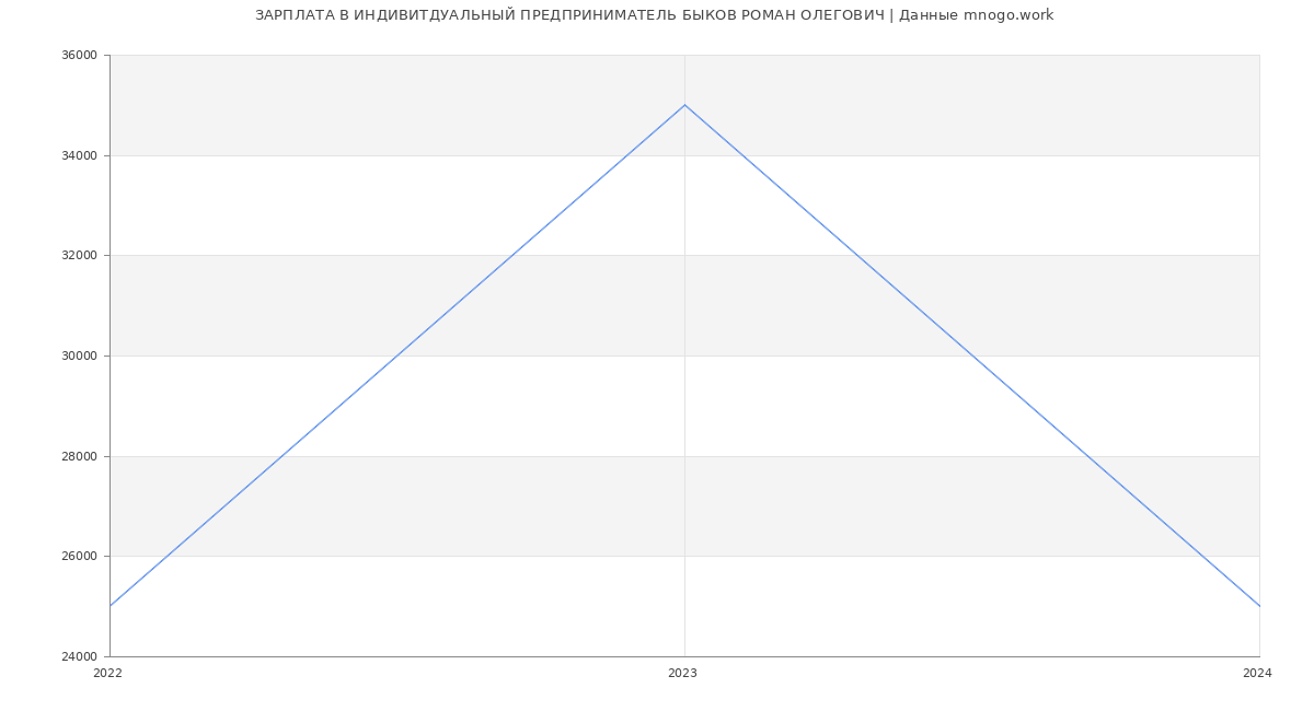 Статистика зарплат ИНДИВИТДУАЛЬНЫЙ ПРЕДПРИНИМАТЕЛЬ БЫКОВ РОМАН ОЛЕГОВИЧ