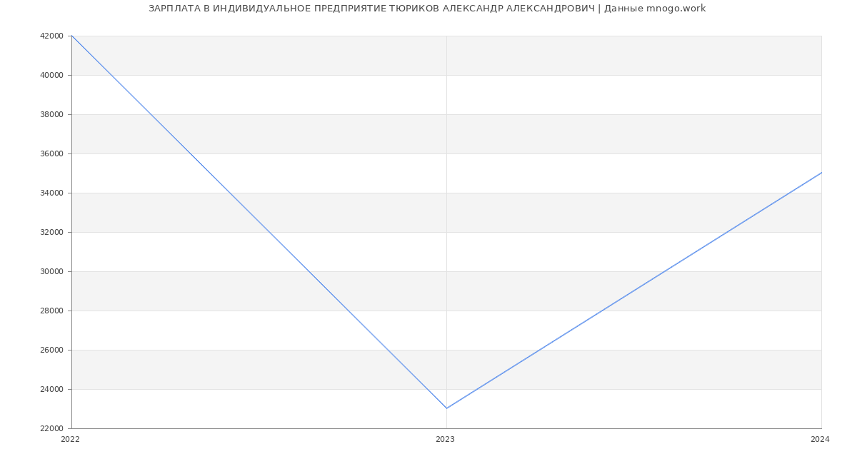 Статистика зарплат ИНДИВИДУАЛЬНОЕ ПРЕДПРИЯТИЕ ТЮРИКОВ АЛЕКСАНДР АЛЕКСАНДРОВИЧ