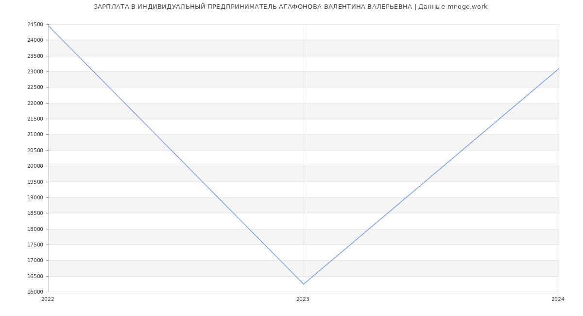Статистика зарплат ИНДИВИДУАЛЬНЫЙ ПРЕДПРИНИМАТЕЛЬ АГАФОНОВА ВАЛЕНТИНА ВАЛЕРЬЕВНА