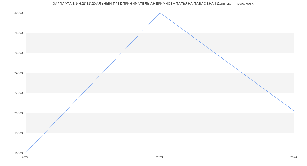 Статистика зарплат ИНДИВИДУАЛЬНЫЙ ПРЕДПРИНИМАТЕЛЬ АНДРИАНОВА ТАТЬЯНА ПАВЛОВНА