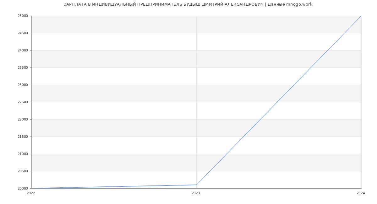 Статистика зарплат ИНДИВИДУАЛЬНЫЙ ПРЕДПРИНИМАТЕЛЬ БУДЫШ ДМИТРИЙ АЛЕКСАНДРОВИЧ