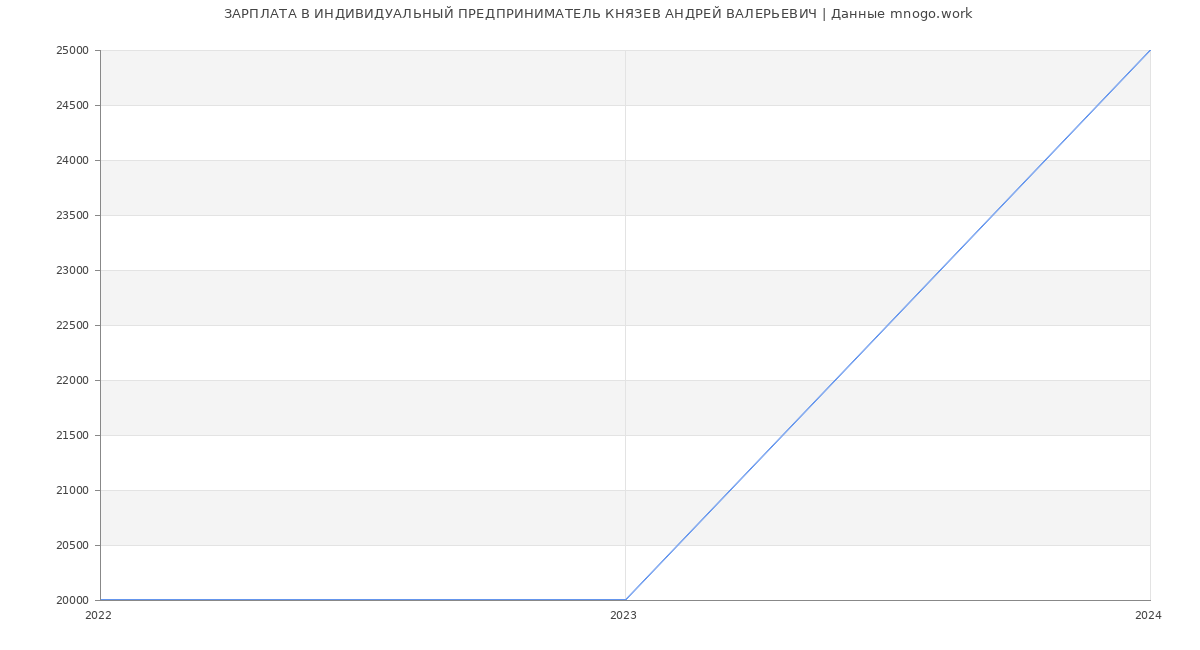 Статистика зарплат ИНДИВИДУАЛЬНЫЙ ПРЕДПРИНИМАТЕЛЬ КНЯЗЕВ АНДРЕЙ ВАЛЕРЬЕВИЧ