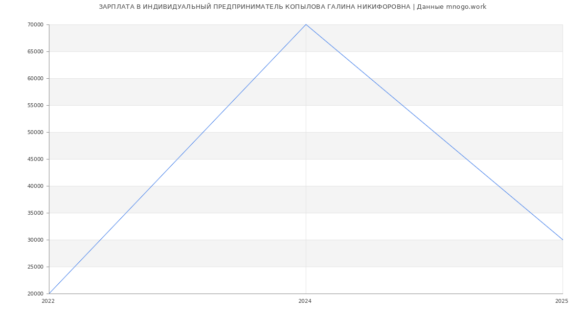 Статистика зарплат ИНДИВИДУАЛЬНЫЙ ПРЕДПРИНИМАТЕЛЬ КОПЫЛОВА ГАЛИНА НИКИФОРОВНА
