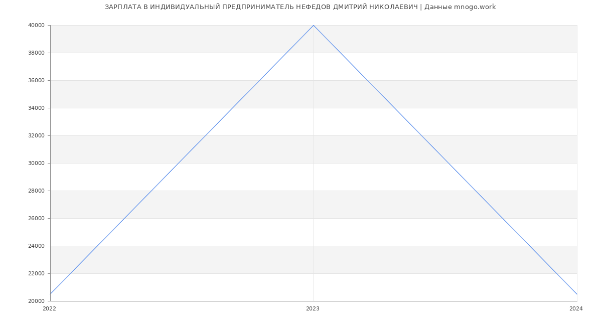 Статистика зарплат ИНДИВИДУАЛЬНЫЙ ПРЕДПРИНИМАТЕЛЬ НЕФЕДОВ ДМИТРИЙ НИКОЛАЕВИЧ