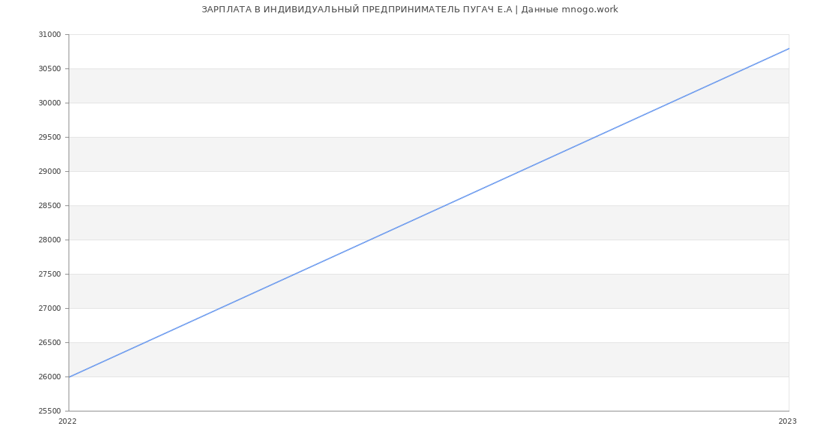 Статистика зарплат ИНДИВИДУАЛЬНЫЙ ПРЕДПРИНИМАТЕЛЬ ПУГАЧ Е.А