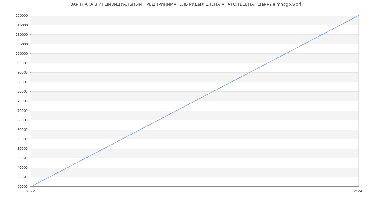 Статистика зарплат ИНДИВИДУАЛЬНЫЙ ПРЕДПРИНИМАТЕЛЬ РУДЫХ ЕЛЕНА АНАТОЛЬЕВНА