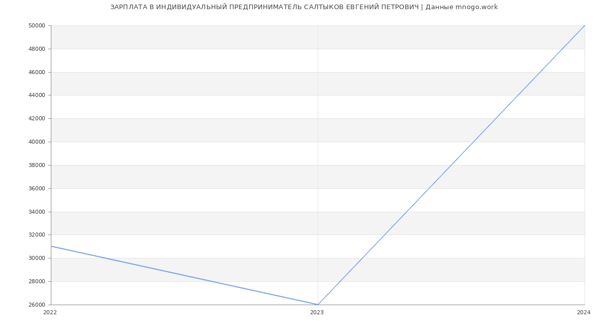 Статистика зарплат ИНДИВИДУАЛЬНЫЙ ПРЕДПРИНИМАТЕЛЬ САЛТЫКОВ ЕВГЕНИЙ ПЕТРОВИЧ
