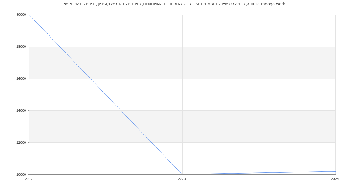 Статистика зарплат ИНДИВИДУАЛЬНЫЙ ПРЕДПРИНИМАТЕЛЬ ЯКУБОВ ПАВЕЛ АВШАЛУМОВИЧ