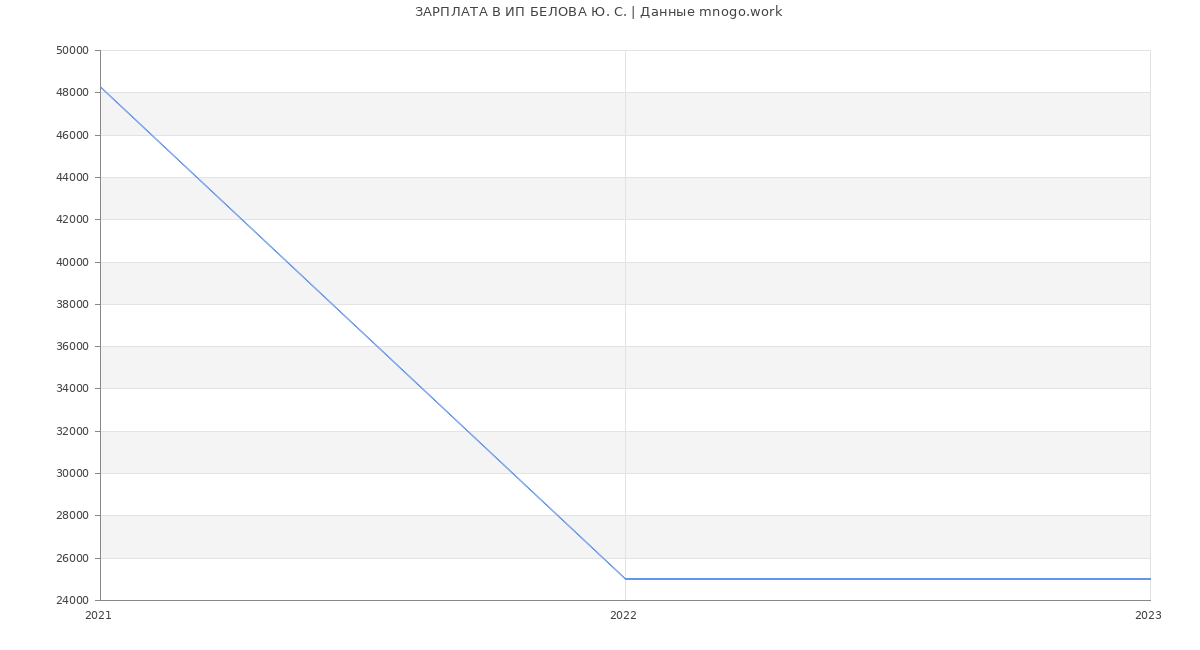 Статистика зарплат ИП БЕЛОВА Ю. С.