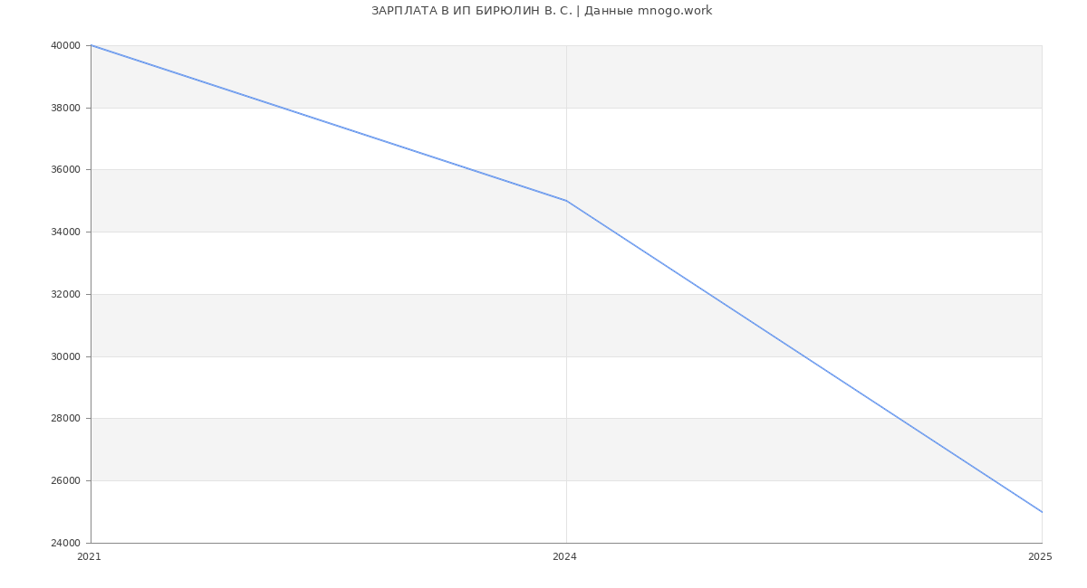 Статистика зарплат ИП БИРЮЛИН В. С.