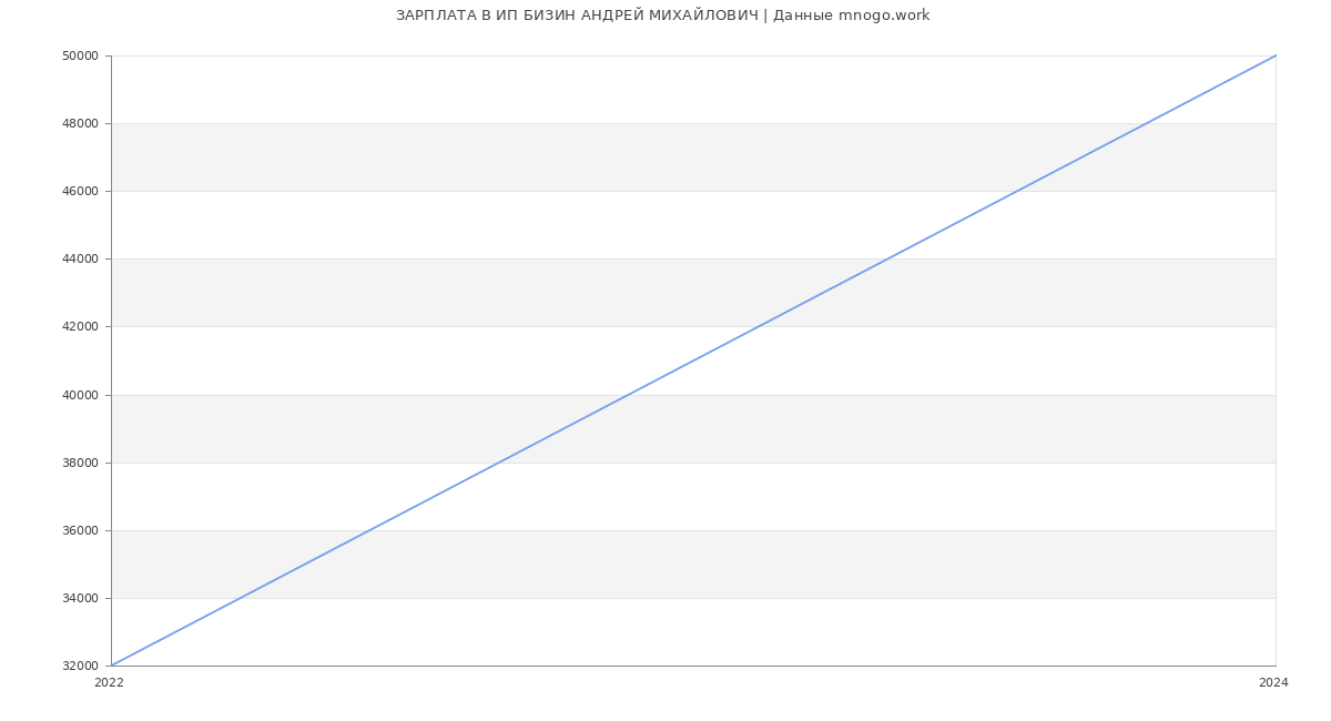 Статистика зарплат ИП БИЗИН АНДРЕЙ МИХАЙЛОВИЧ