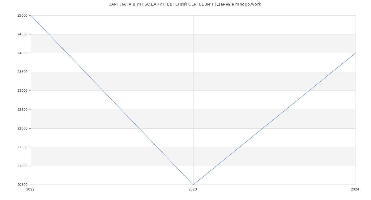 Статистика зарплат ИП БОДАКИН ЕВГЕНИЙ СЕРГЕЕВИЧ