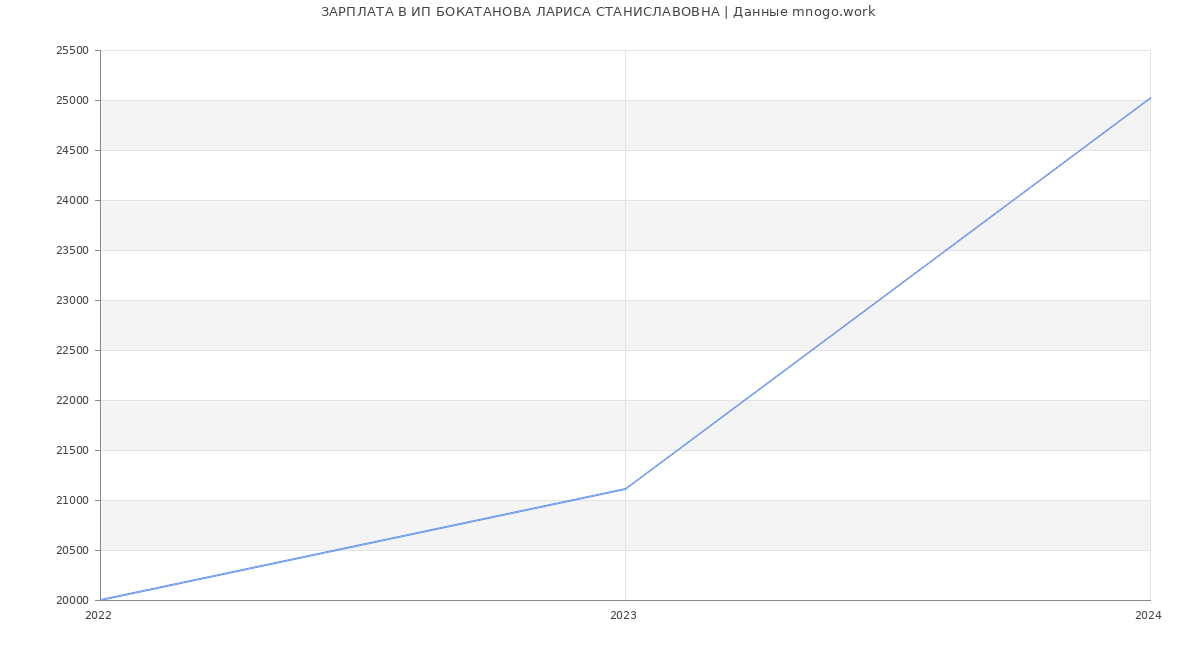 Статистика зарплат ИП БОКАТАНОВА ЛАРИСА СТАНИСЛАВОВНА