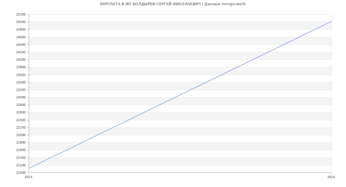 Статистика зарплат ИП БОЛДЫРЕВ СЕРГЕЙ НИКОЛАЕВИЧ