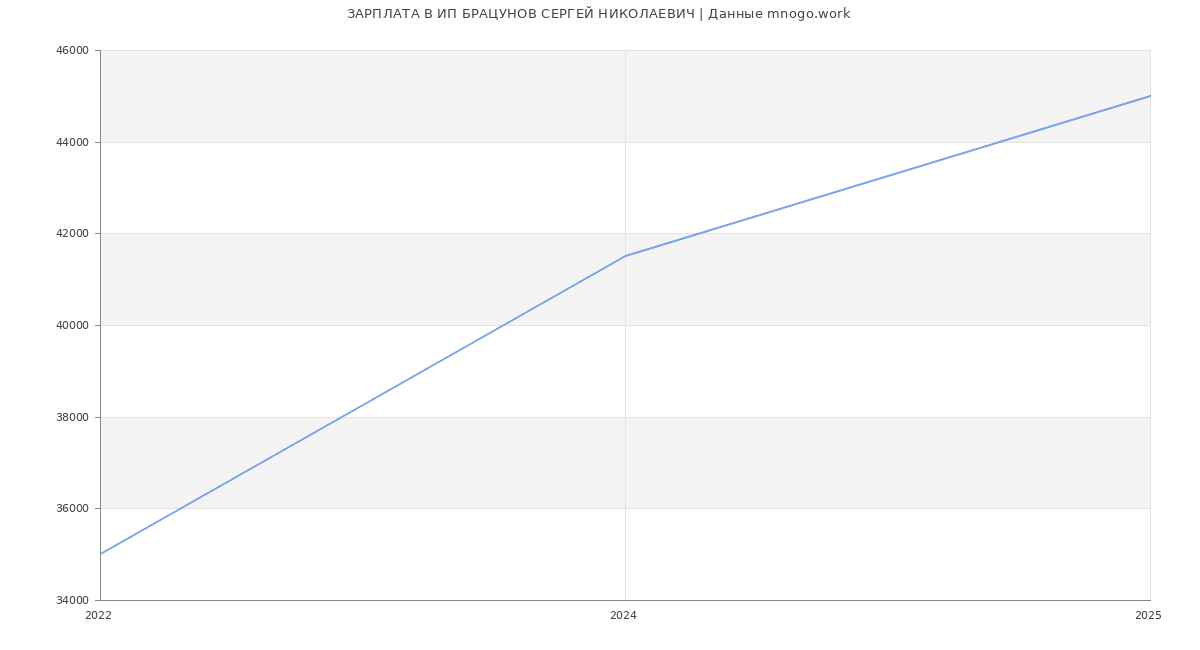 Статистика зарплат ИП БРАЦУНОВ СЕРГЕЙ НИКОЛАЕВИЧ